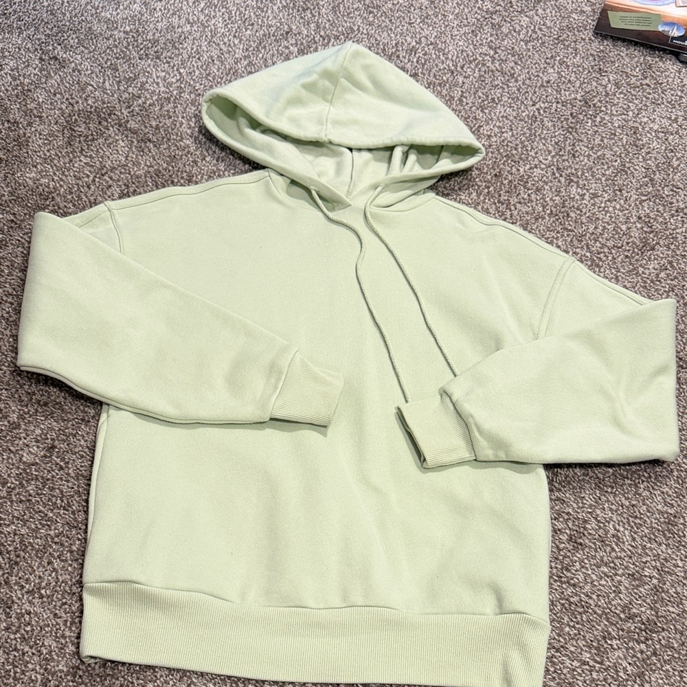 Women Light Green Hoodie Sweater